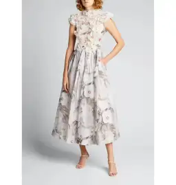 Zimmermann Botanica Gown Rose Mallow Size 0 / AU 8 for rent on The Volte - image 1
