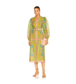 Zimmermann Estelle Buttoned Midi Dress Size 10