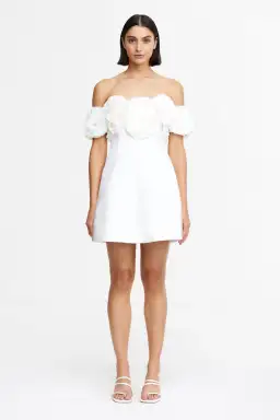 Acler Trusley Mini Dress in Ivory Size 12 for rent on The Volte - image 1