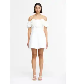 Acler Trusley Mini Dress Ivory Size 14 for rent on The Volte - image 1