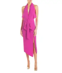 Misha Collection Lorena Midi Dress Fuchsia Pink Size AU 6