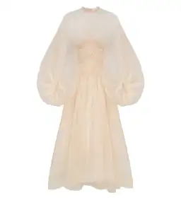 Zimmermann Illuminate Macrame Gown Maxi in Cream Size AU 6 for rent on The Volte - image 3