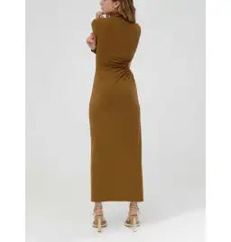 Significant Other Liana Long Sleeve Midi Dress Brown Size 8 for rent on The Volte - image 3