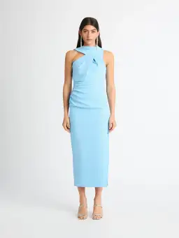 Sheike Solar Midi Dress Blue Size 16