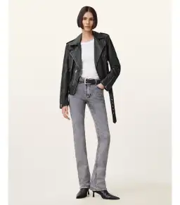 AllSaints Balfern Leather Biker Jacket Black Size AU 8 for rent on The Volte - image 1