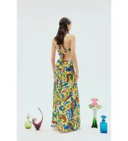 Alemais Yvette Cut Out Midi Dress Print Size 4 for rent on The Volte - image 5