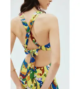 Alemais Yvette Cut Out Midi Dress Print Size 4 for rent on The Volte - image 3