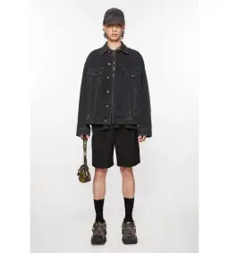 Acne Studios Denim Jacket in Black Size 8  for rent on The Volte - image 1
