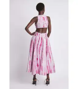 Aje Introspect Ripple Cut Out Midi Dress in Ripple Tie Dye Size AU 6 for rent on The Volte - image 5