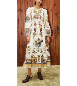 Alemais Mercado Midi Dress in Multicolored Size AU 8 for rent on The Volte - image 1