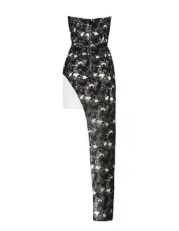 Manning Cartell Juliet Asymmetric Dress Black White Size 10  for rent on The Volte - image 2