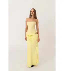 HNTR the label Huxley Gown Lemon Size AU 8 for rent on The Volte - image 1