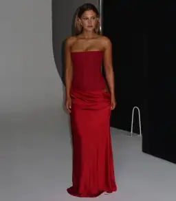 HNTR the Label Huxley Gown Wine Size 6 for rent on The Volte - image 1