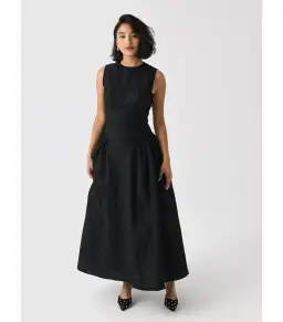 Rachel Gilbert Sophia Midi Dress Black Size AU 10  for rent on The Volte - image 1
