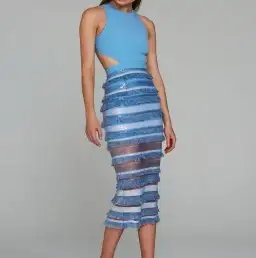 Eliya The Label Oriana Dress Blue Size 6 for rent on The Volte - image 1