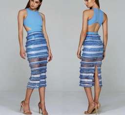 Eliya The Label Oriana Dress Blue Size 6 for rent on The Volte - image 4