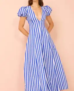By Nicola S/S Wavy Maxi Dress in Stripe Size AU 14 for rent on The Volte - image 3
