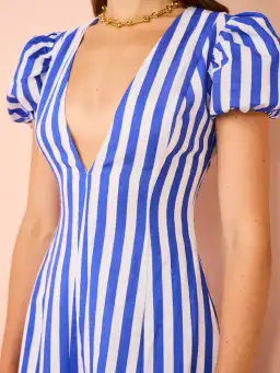 By Nicola S/S Wavy Maxi Dress in Stripe Size AU 14 for rent on The Volte - image 5