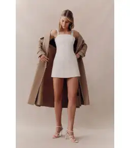 Aje Osa Braided Mini Dress White Size AU 10