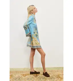 Alemais Cassie Mini Dress Blue Floral Size AU 12 for rent on The Volte - image 3