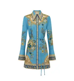 Alemais Cassie Mini Dress Blue Floral Size AU 12 for rent on The Volte - image 6