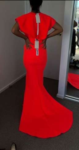 Maticevski fascinate longline skirt and authentic T shirt set fluro orange size 8  for rent on The Volte - image 4