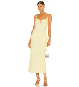 Paris Georgia Marlo Midi Dress Daffy Yellow Size XS AU 6