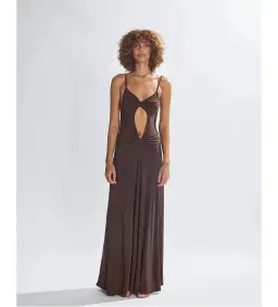 One Mile the Label Sammy Maxi Dress Brown Size AU 8 for rent on The Volte - image 1