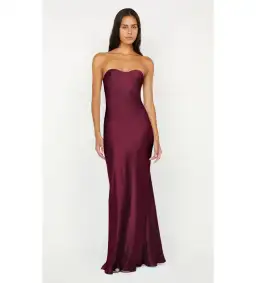 Bec and Bridge Cinder Strapless Maxi Dress in Plum Size S / AU 8
