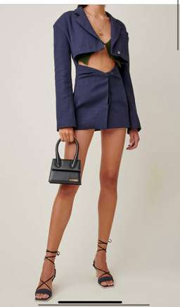 Jacquemus Arles Cutout Woven Mini Dress for rent on The Volte - image 1