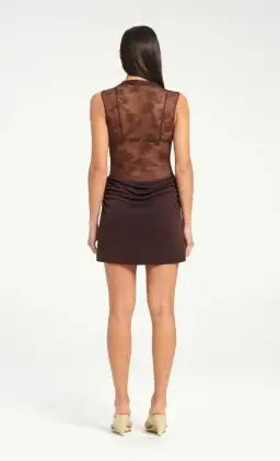 Benni Darby Mini Dress Brown Size 8 for rent on The Volte - image 3