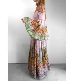 Zimmermann Kaleidoscope Bell Sleeve Gown Multi Floral Size 3 AU 14 for rent on The Volte - image 4