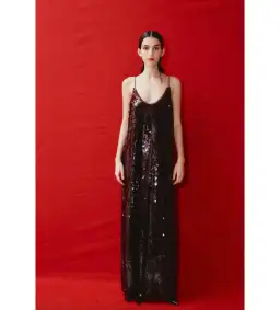 Alemais Geanie Sequin Gown In Chocolate Size L / AU 12