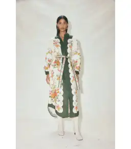 Alemais Elisabetta Midi Shirtdess Floral Size AU 14