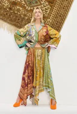 Alémais Clemenza Shirt and Scarf Skirt Set Multi Size 16 for rent on The Volte - image 1