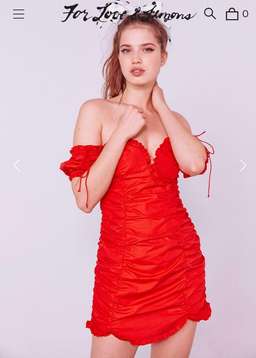 For love & lemons Jackson Shirred Mini Dress size 8 for rent on The Volte - image 2