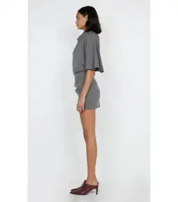 Bec & Bridge Sanja Asym Mini Dress Elephant Grey Size AU 6 for rent on The Volte - image 2