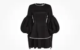 AJE Black Gracious Tiered Linen Blend Mini Black Size AU 10 for rent on The Volte - image 2