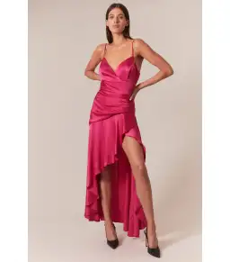Bardot Sorella Midi Dress in Magenta Size AU 8