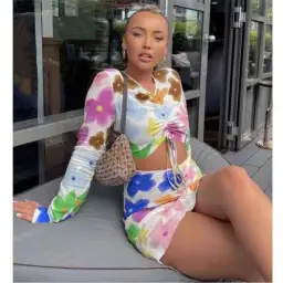 With Jean Hermana Dress Viola Tricolour Size 6   for rent on The Volte - image 3