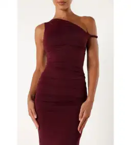 Runaway The Label Karmina Midi Dress Merlot Size AU 8 for rent on The Volte - image 6