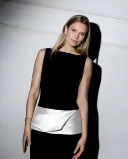 Rachel Gilbert Rikki Floor Length Gown In Black/Ivory Size AU 6 for rent on The Volte - image 2