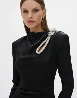 Rachel Gilbert Henrietta Midi Dress Black Size AU 12 for rent on The Volte - image 2