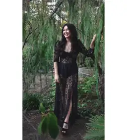 For Love And Lemons Aiden Sheer Maxi Dress Black Size M/AU 10-12