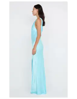 Bec and Bridge Sol Asym Maxi Dress Turquoise Size 6 for rent on The Volte - image 2