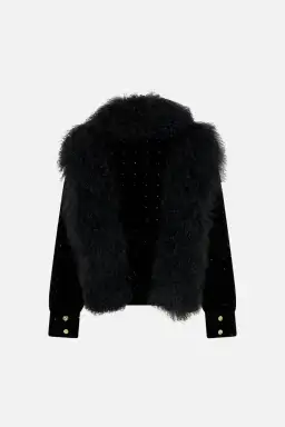 Camilla Magic In The Manuscripts Velvet Jacket with Fur Panels Black Size S/ Size AU 10 for rent on The Volte - image 5