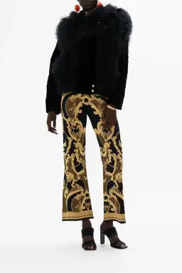 Camilla Magic In The Manuscripts Velvet Jacket with Fur Panels Black Size S/ Size AU 10 for rent on The Volte - image 1