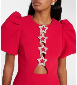 Rebecca Vallance Akari Puff Sleeve Mini Dress in Red Size AU10 for rent on The Volte - image 3
