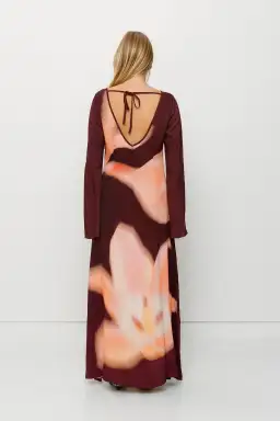 The Wolf Gang Leona Maxi Dress in Cocoa Flower Size 12 for rent on The Volte - image 4