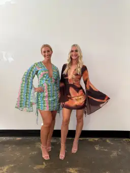 The Wolf Gang Zoya Mini Dress Tie Dye Stripe Size AU 8 for rent on The Volte - image 5